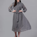 Women western wear black and white Maxi Dress