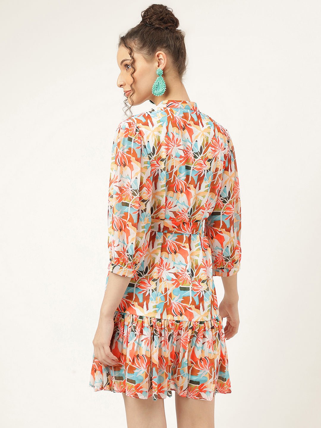 Almond Frost Multicolour Women's Dress - Masakali.Co®