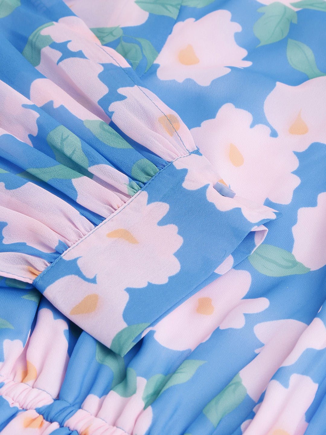 Blue Koi Floral Maxi Dress - Masakali.Co®