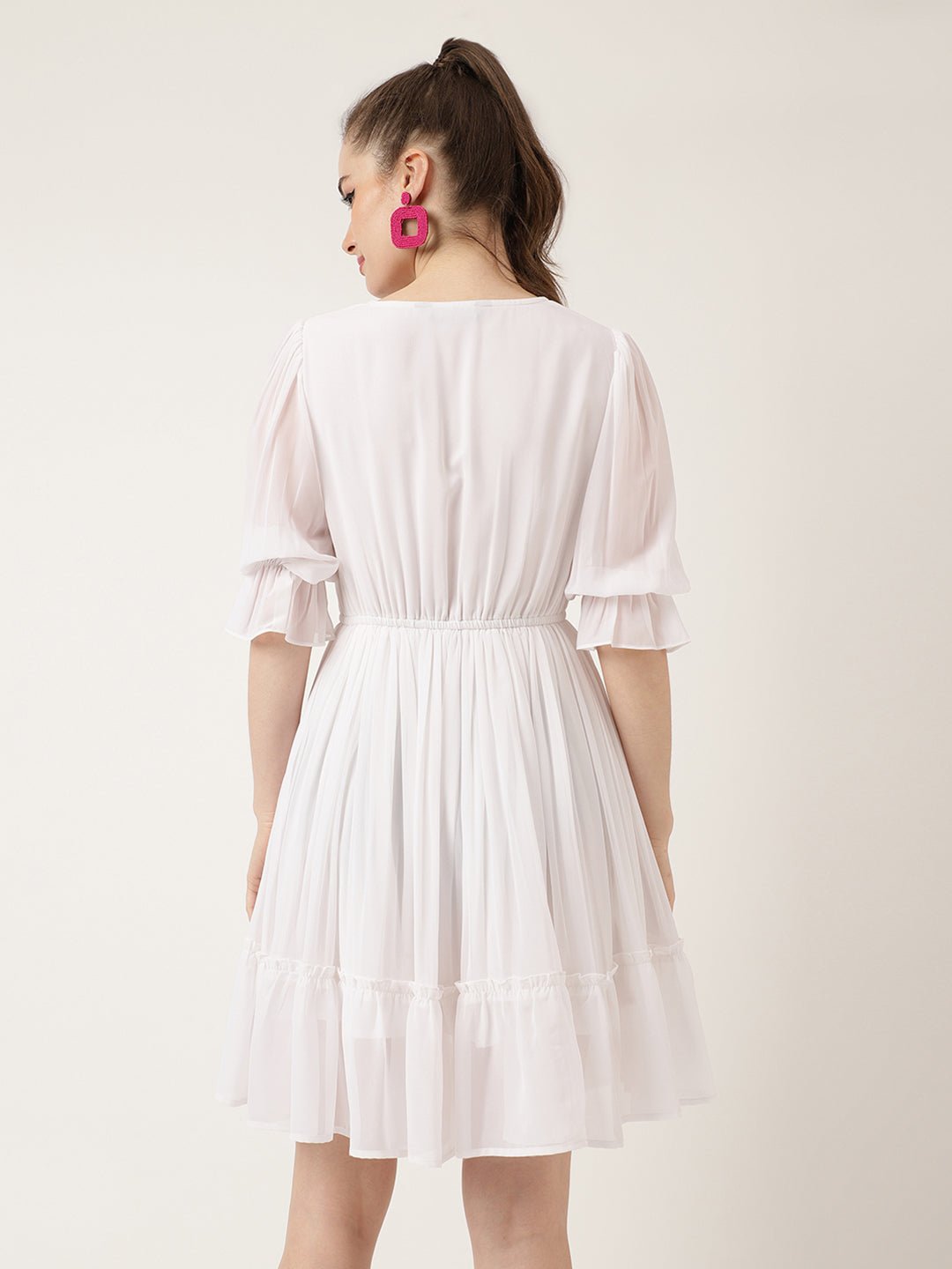 Cloud White Mini Dress - Masakali.Co®
