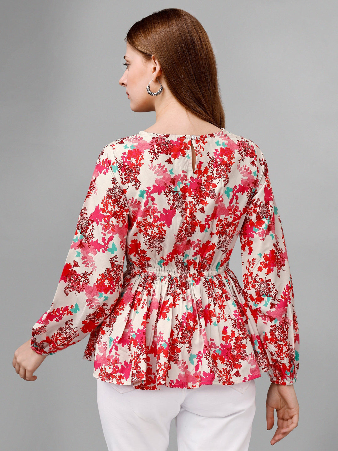 Flush Mahogany Floral Womens Top - Masakali.Co®