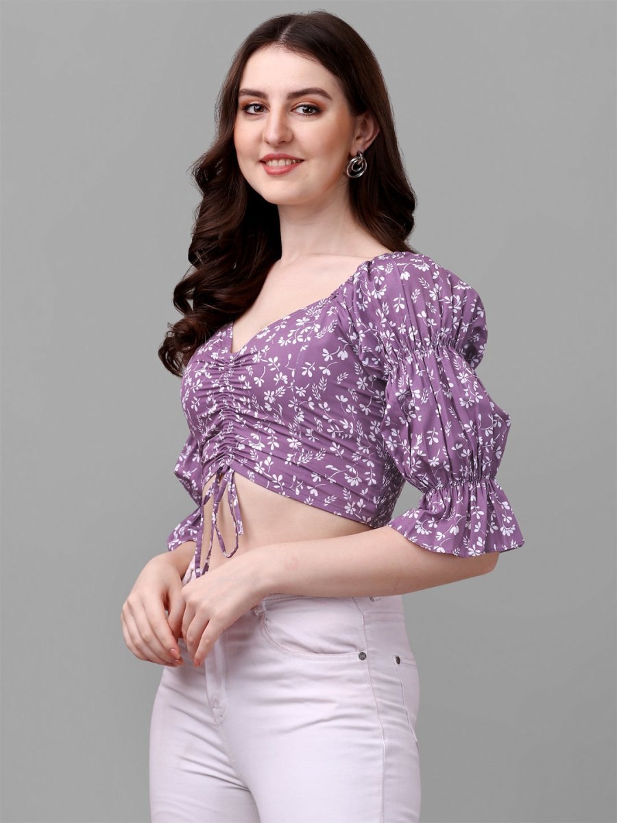 Masakali.co crop tops for Women western wear purple - Masakali.Co™