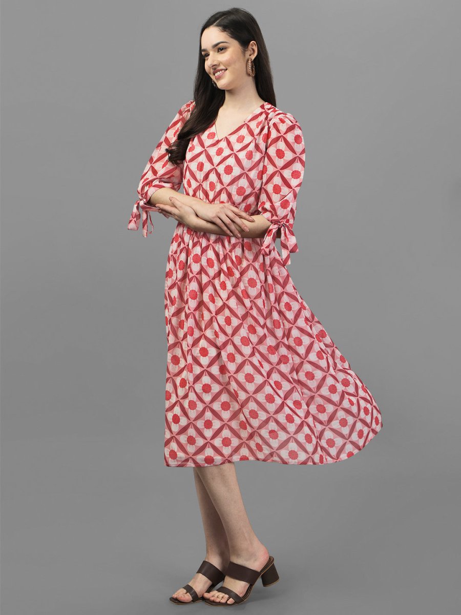 Masakali.co dresses for Women western wear Abstract Dark Pink Maxi Dress - Masakali.Co™