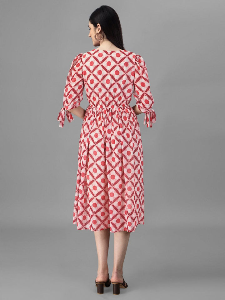 Masakali.co dresses for Women western wear Abstract Dark Pink Maxi Dress - Masakali.Co™