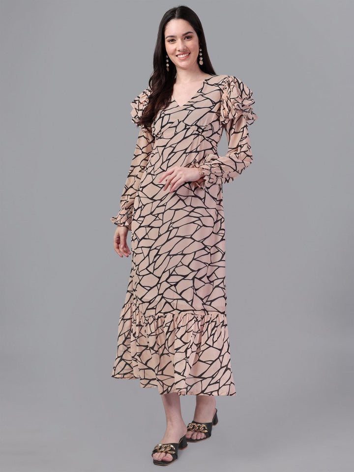 Masakali.co dresses for Women western wear Cream Maxi Dress - Masakali.Co™