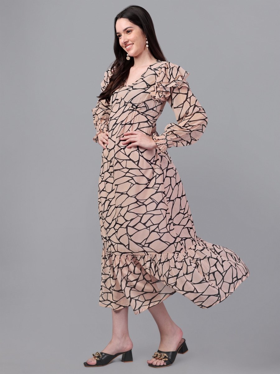 Masakali.co dresses for Women western wear Cream Maxi Dress - Masakali.Co™