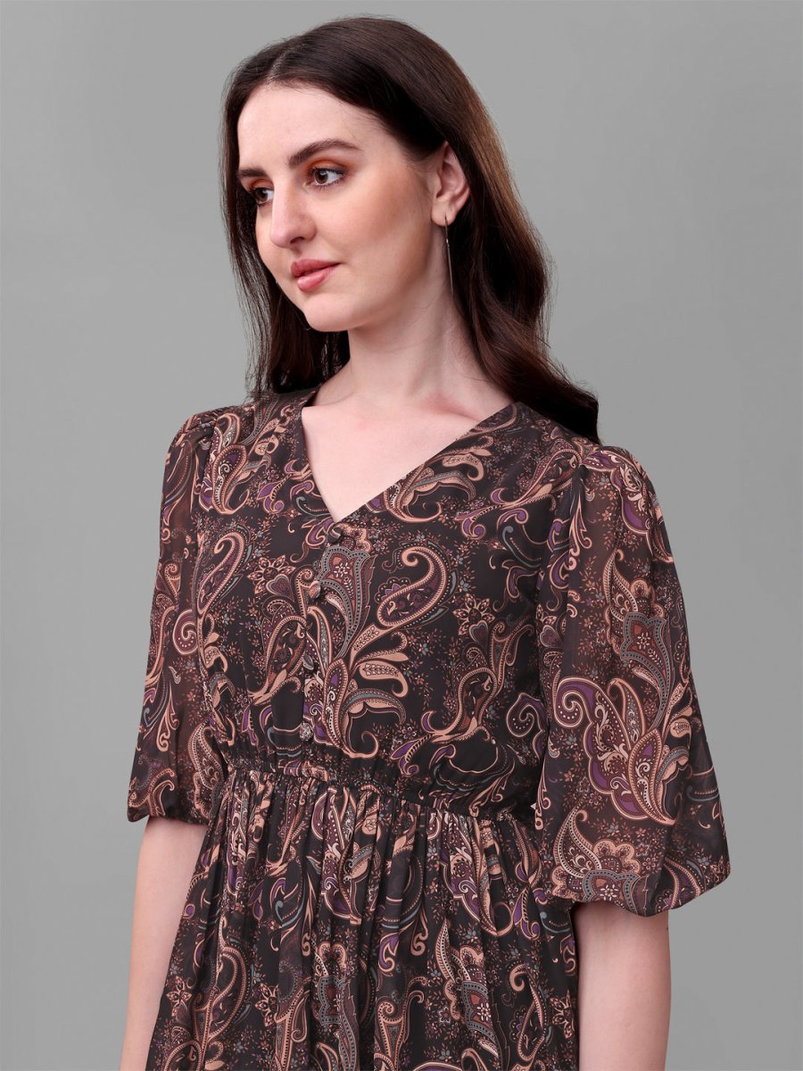Masakali.co dresses for Women western wear floral black - Masakali.Co™