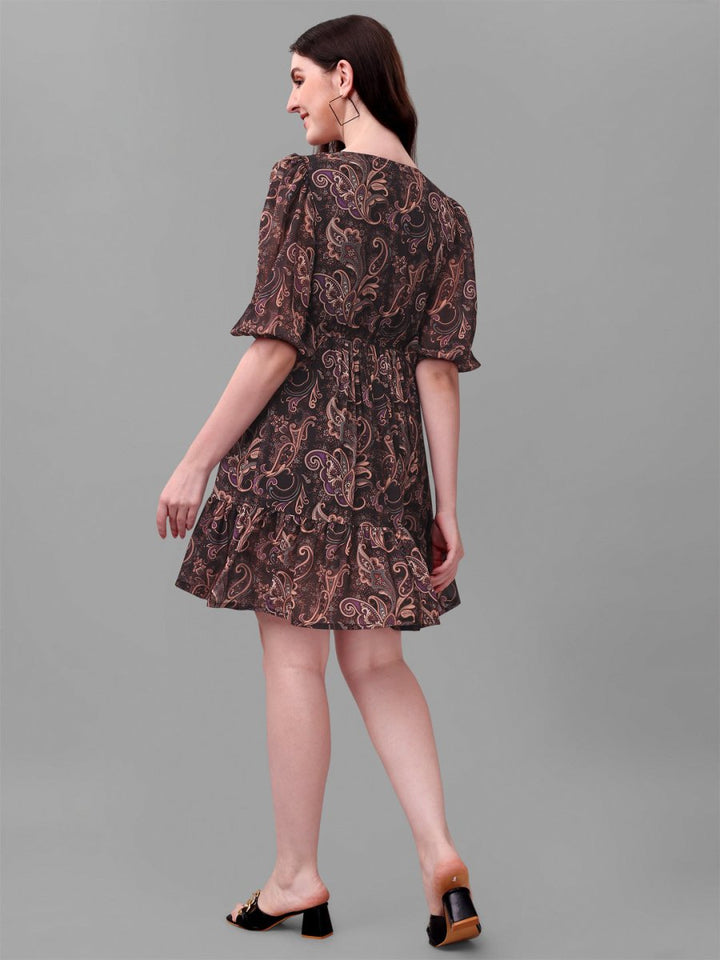 Masakali.co dresses for Women western wear floral black - Masakali.Co™