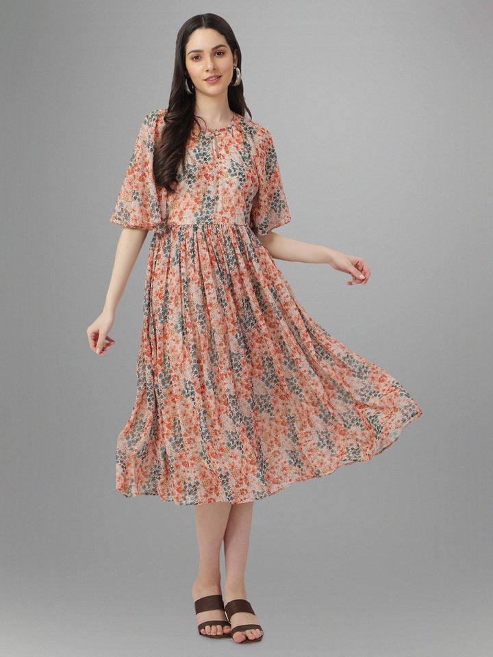 Masakali.co dresses for Women western wear Floral Multi colour Maxi Dress - Masakali.Co™