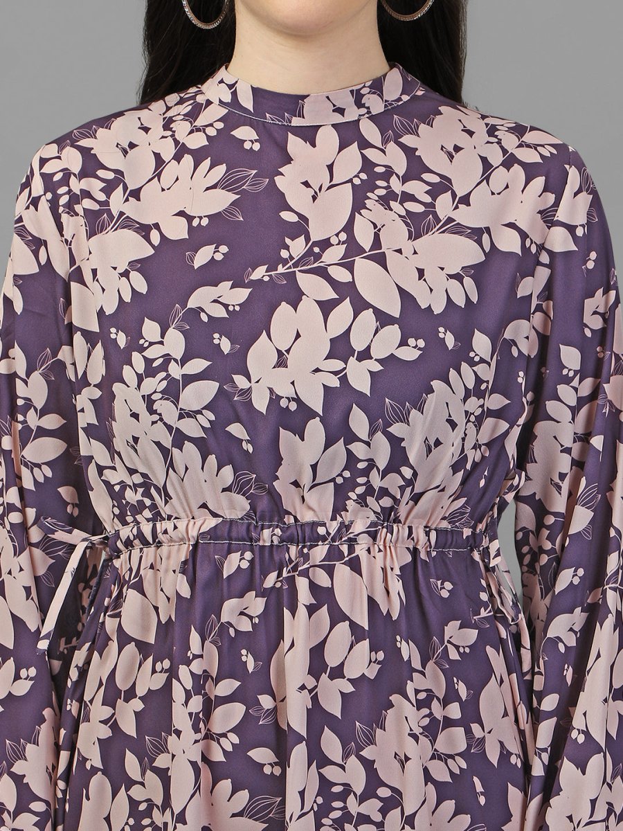 Masakali.co dresses for Women western wear Floral Purple Color dress - Masakali.Co™