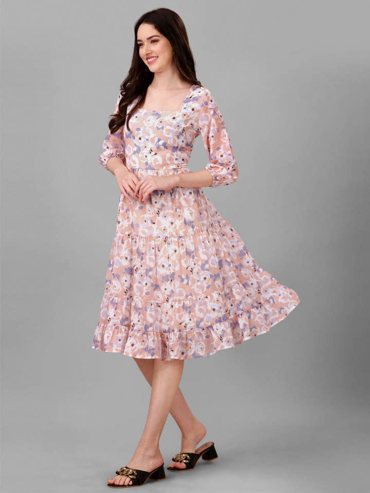Masakali.co dresses for womens Light Peach Color - Masakali.Co™