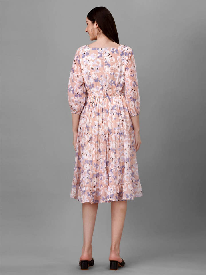 Masakali.co dresses for womens Light Peach Color - Masakali.Co™