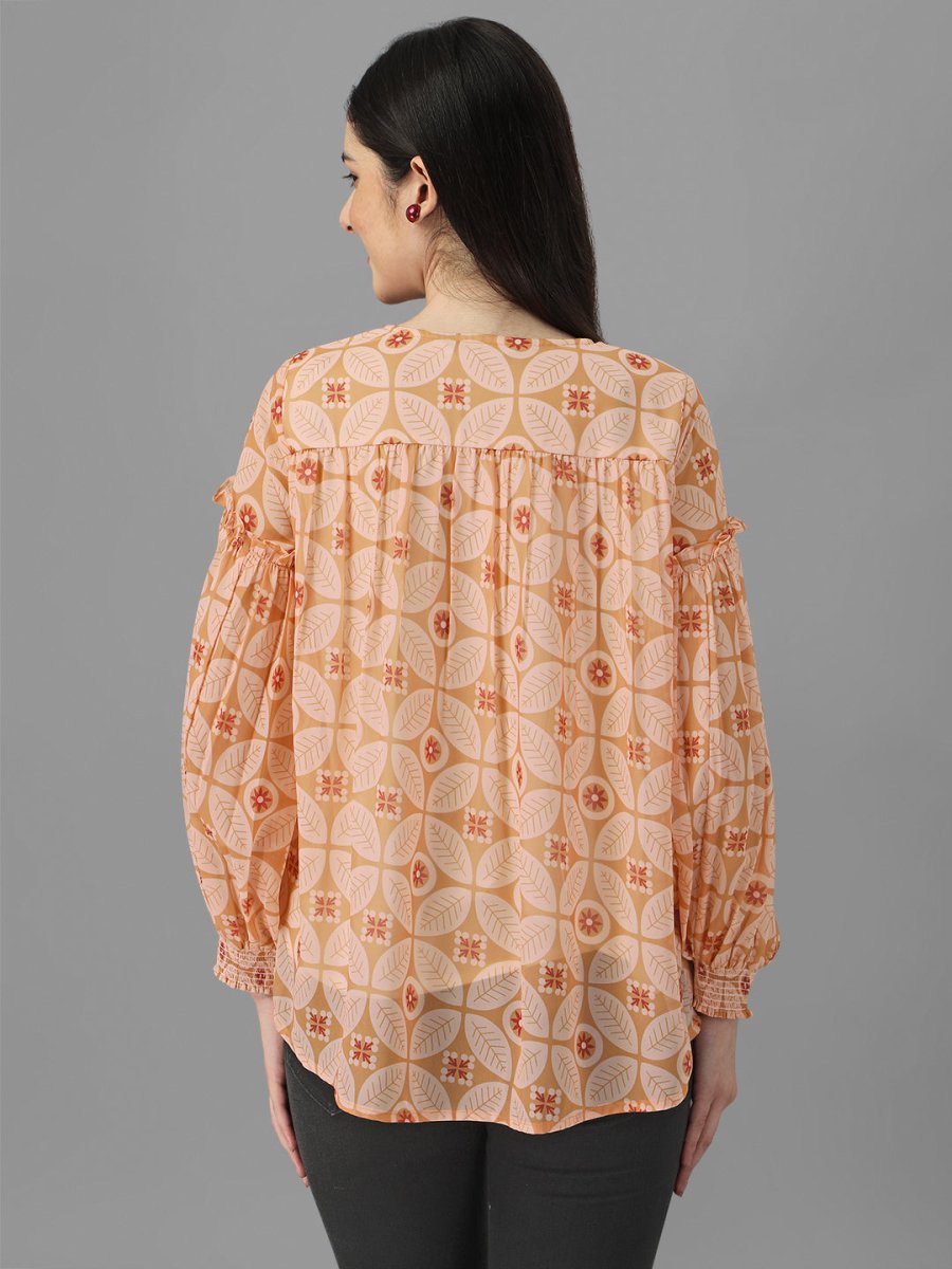 Masakali.co tops for Women western wear abstract Peach Colour - Masakali.Co™