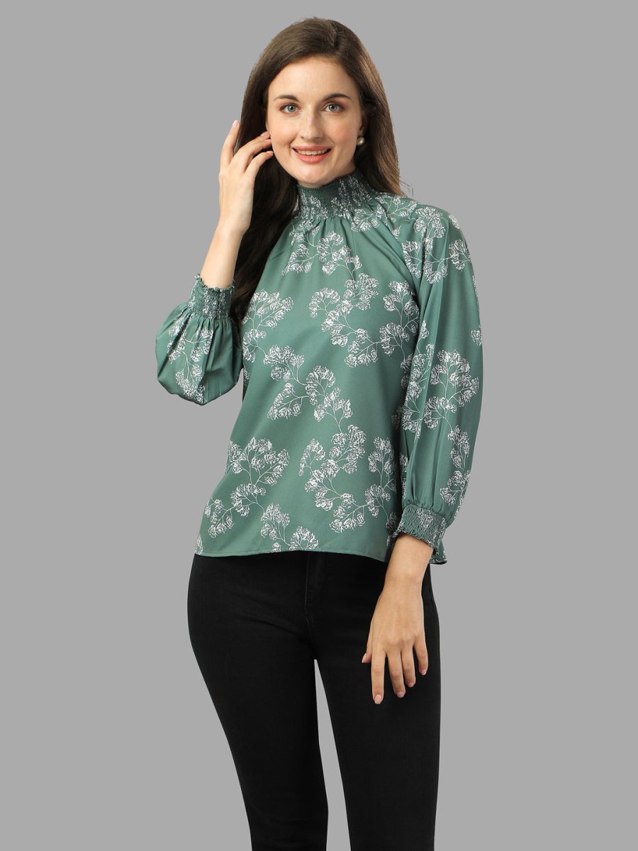 Masakali.co tops for Women western wear green - Masakali.Co™